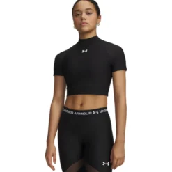 Heatgear Crop Mock SS, Black