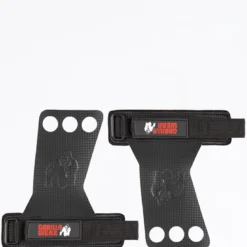 3-Hole Carbon Lifting Grips, Black