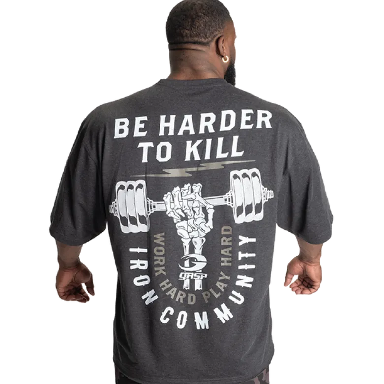 HTK Iron Tee, Dark Grey Melange