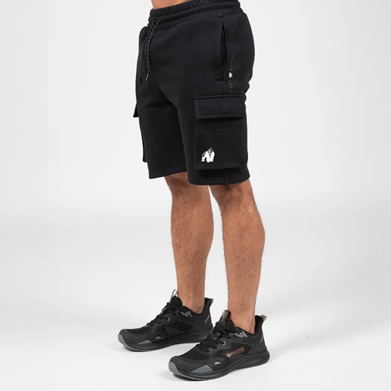 Hudson Cargo Sweat Shorts, Black