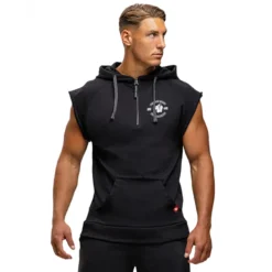 Huntley Sleeveless Hoodie, black