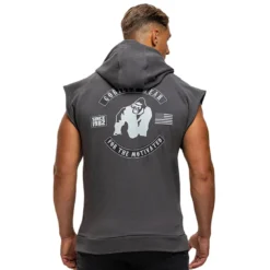 Huntley Sleeveless Hoodie, dark grey