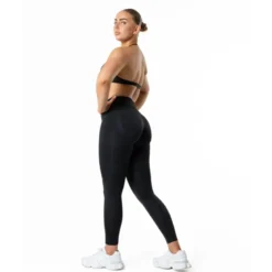 Hybrid Seamless Tights, Jet Black