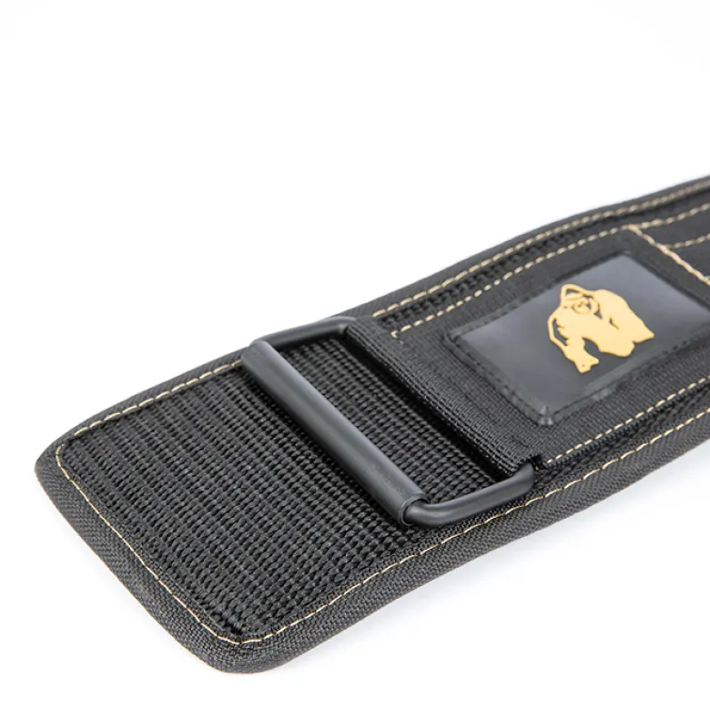 4 Inch Nylon Belt, black/gold