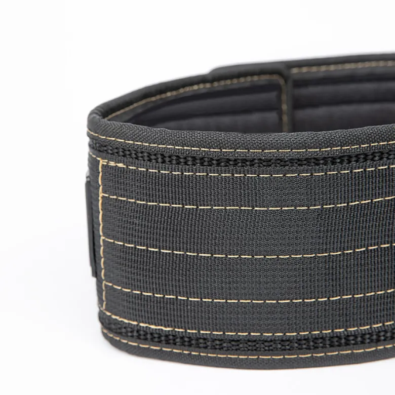 4 Inch Nylon Belt, black/gold