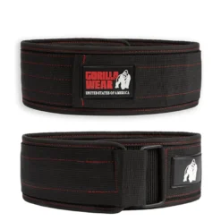 4 Inch Nylon Belt, black/red