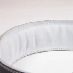 4 Inch Padded Leather Belt, black