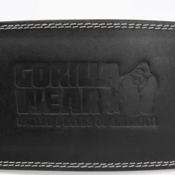 6 Inch Padded Leather Belt, Black/Black