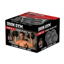 Iron Gym 20kg Plate Set, 5kg x 4 (Add ons)