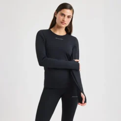Jacquard LS Top, Black