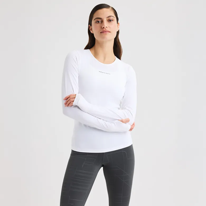 Jacquard LS Top, White