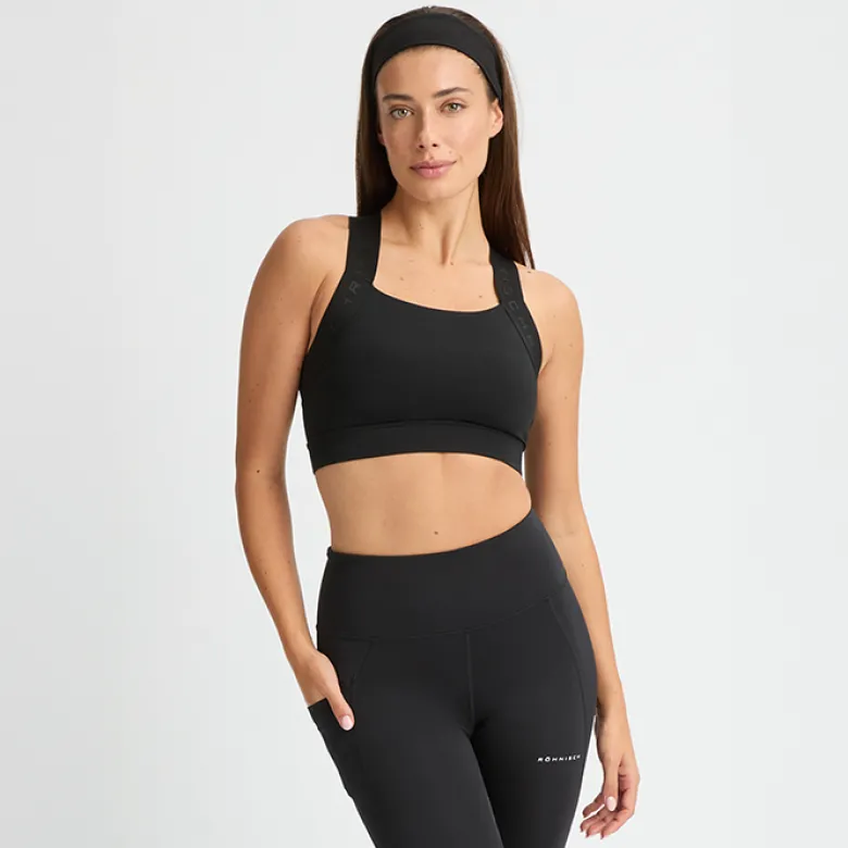 Kay Sports Bra, Black/Black