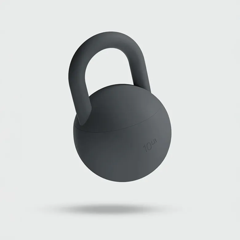 Kettlebell 10 lb 4,5 kg Grå