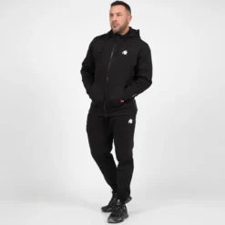 Leon Zipped Hoodie, Black