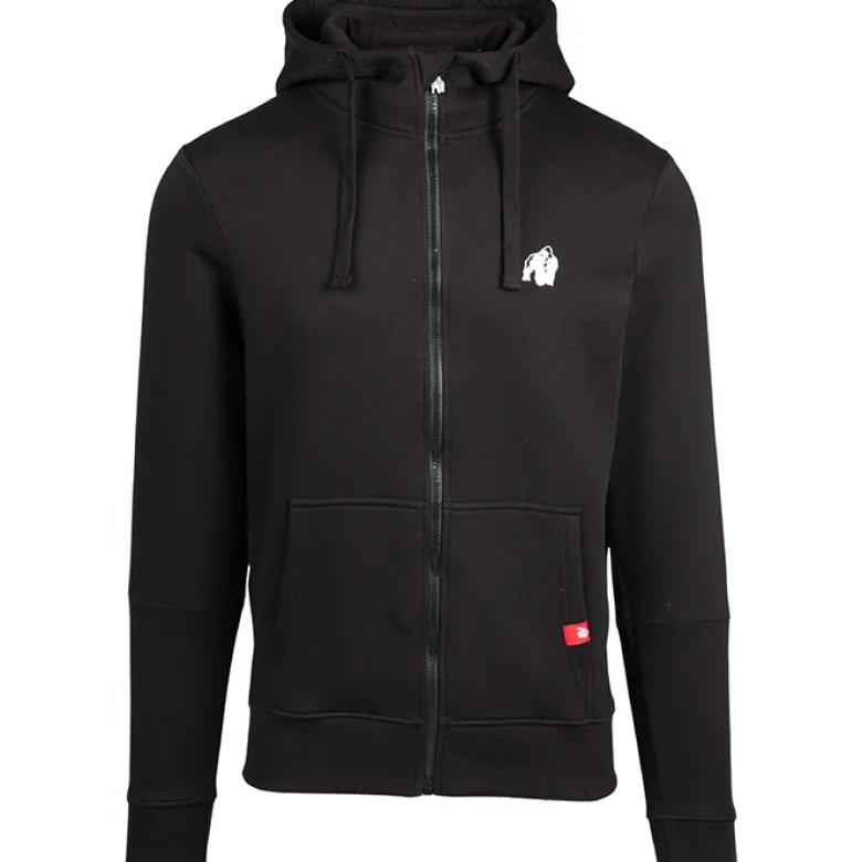 Leon Zipped Hoodie, Black