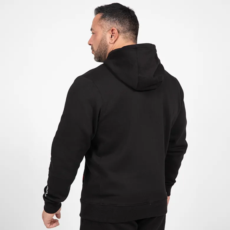 Leon Zipped Hoodie, Black