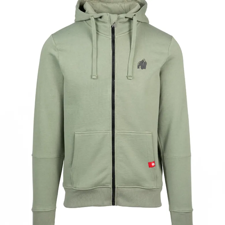 Leon Zipped Hoodie, Green