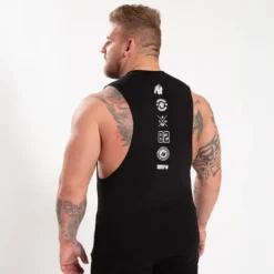 Lopez Drop Armhole Tank Top, Black