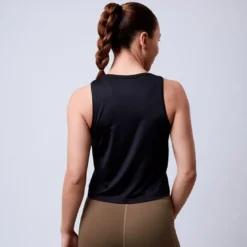 Lunar Cropped Tank, Black