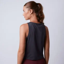Lunar Cropped Tank, Dark Grey