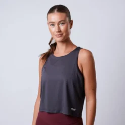 Lunar Cropped Tank, Dark Grey