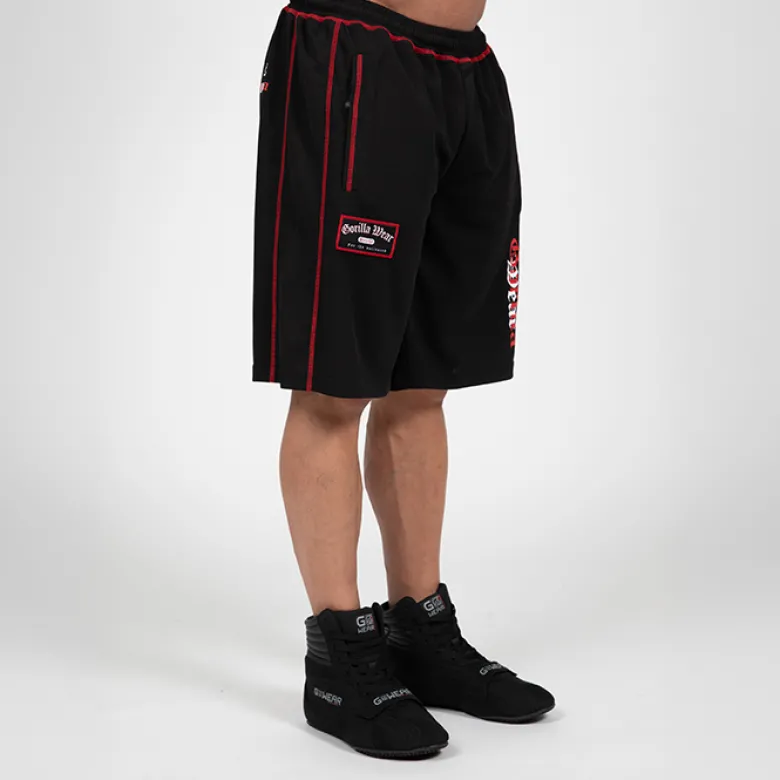 Marlow Mesh Shorts, Black/Red
