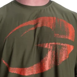Mesh Iron Tee, Green/Flame