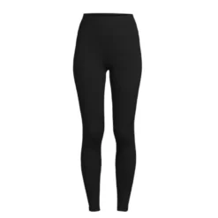 Multi Rib Seamless High Waist Tights, Black