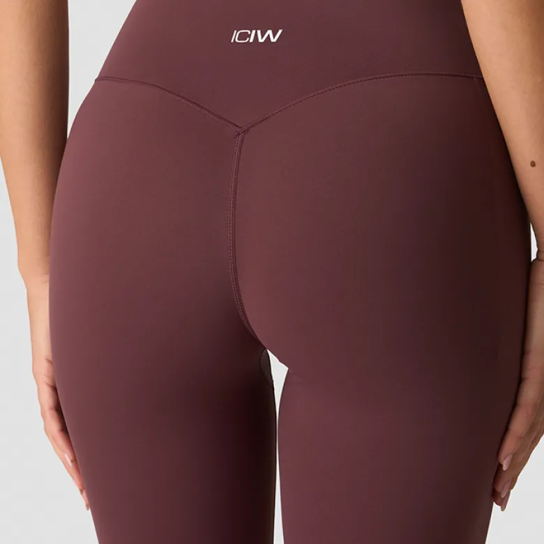 Nimble V-Shape No-rise Tights, Dull Berry Red