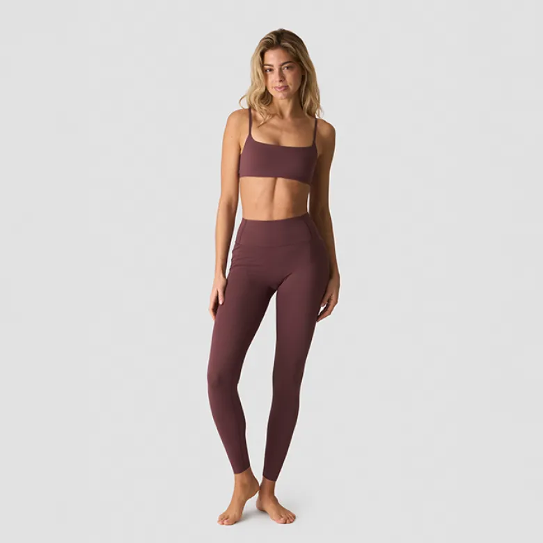 Nimble V-Shape No-rise Tights, Dull Berry Red
