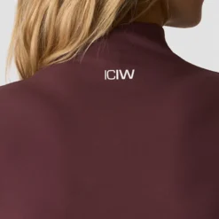 Nimble 1/2 Zip Long Sleeve, Dull Berry Red