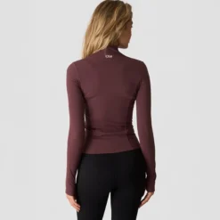 Nimble 1/2 Zip Long Sleeve, Dull Berry Red