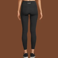 Overlap High Waist Tights, Black