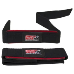 Padded Lifting Straps, Black/Red