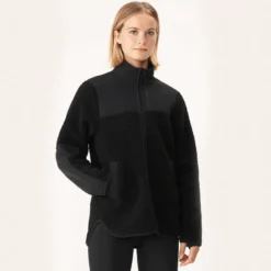 Phoebe Pile Jacket, Black