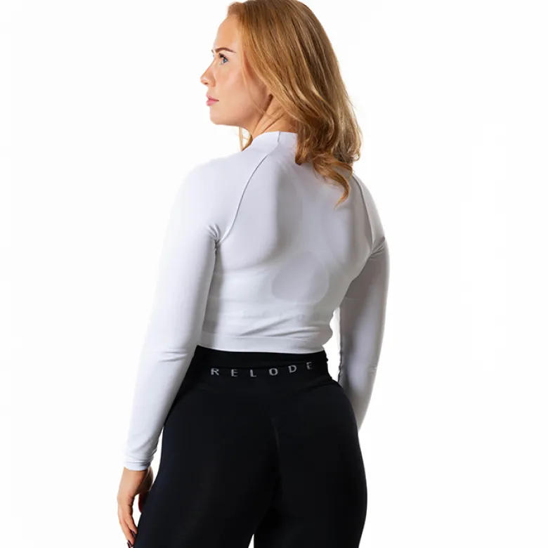 Prime Zip Longsleeve, Vit