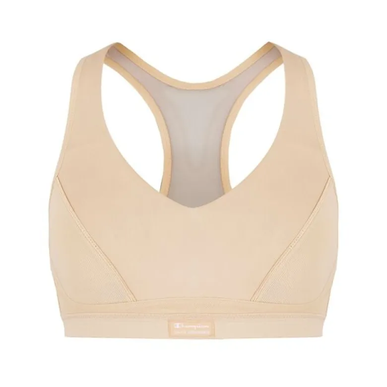 Pump Padded Sports Bra, Western Khaki