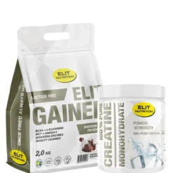 100% Pure Kreatin Monohydrat 300 g + Laktosefri Gainer 2 kg