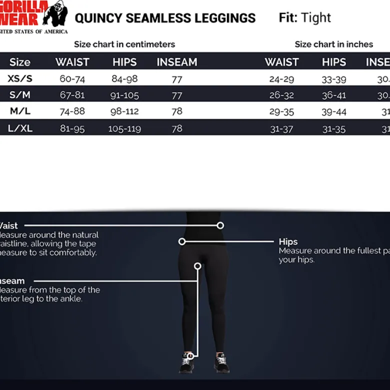 Quincy Seamless Leggings, Black