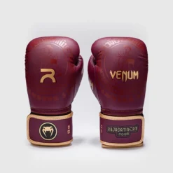 Rajadamnern x Venum Boxing Gloves Burgundy, 10oz