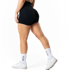 Relode Aura Seamless Scrunch Shorts, Black