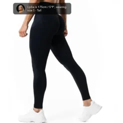 Relode Aura Seamless Scrunch Tights, Tall, Black