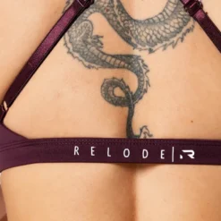 Relode Aura Seamless Sports Bra, Fig Red