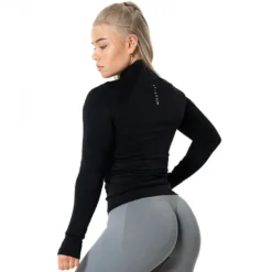 Relode Aura Seamless Zip Longsleeve, Black