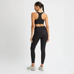 Ribbed R HW Tights, Black