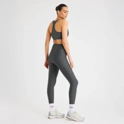 Ribbed R HW Tights, Dark Shadow