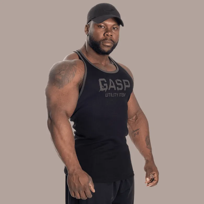 Ribbed T-back, Black