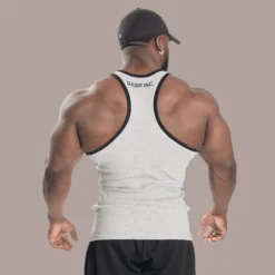 Ribbed T-back, Grey Melange