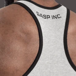 Ribbed T-back, Grey Melange