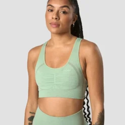 Rush Seamless Sports Bra, Ice Green Melange
